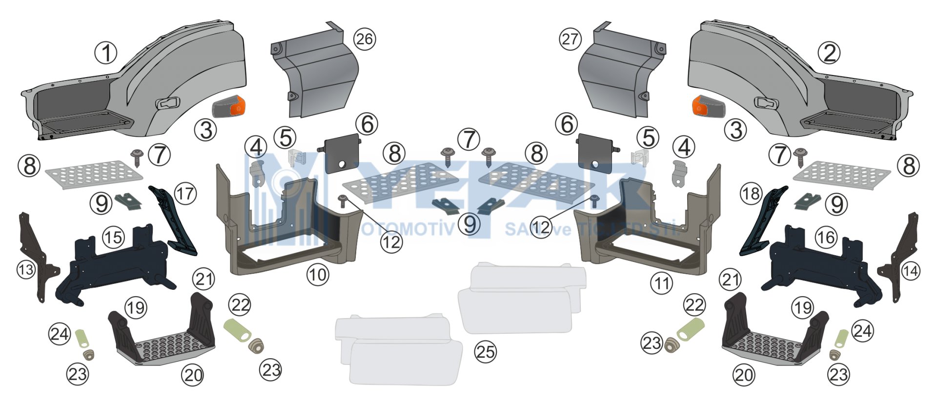 FOOT STEP AXOR 4140   - YPR-K007