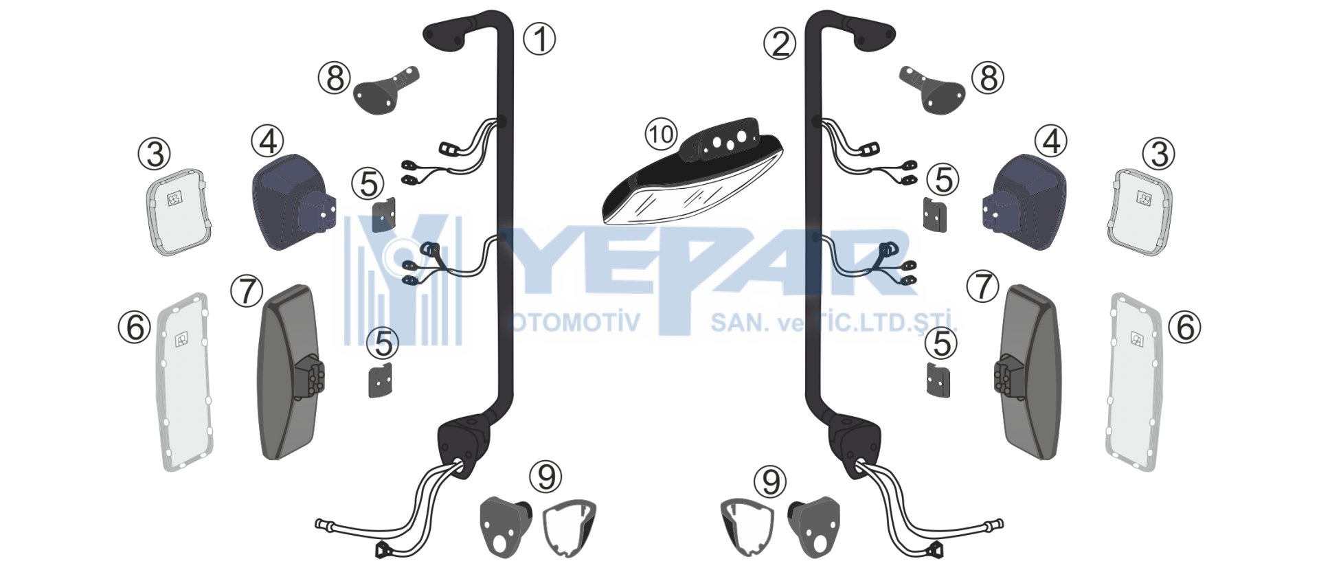 MIRROR ARM MP1   - YPR-K050