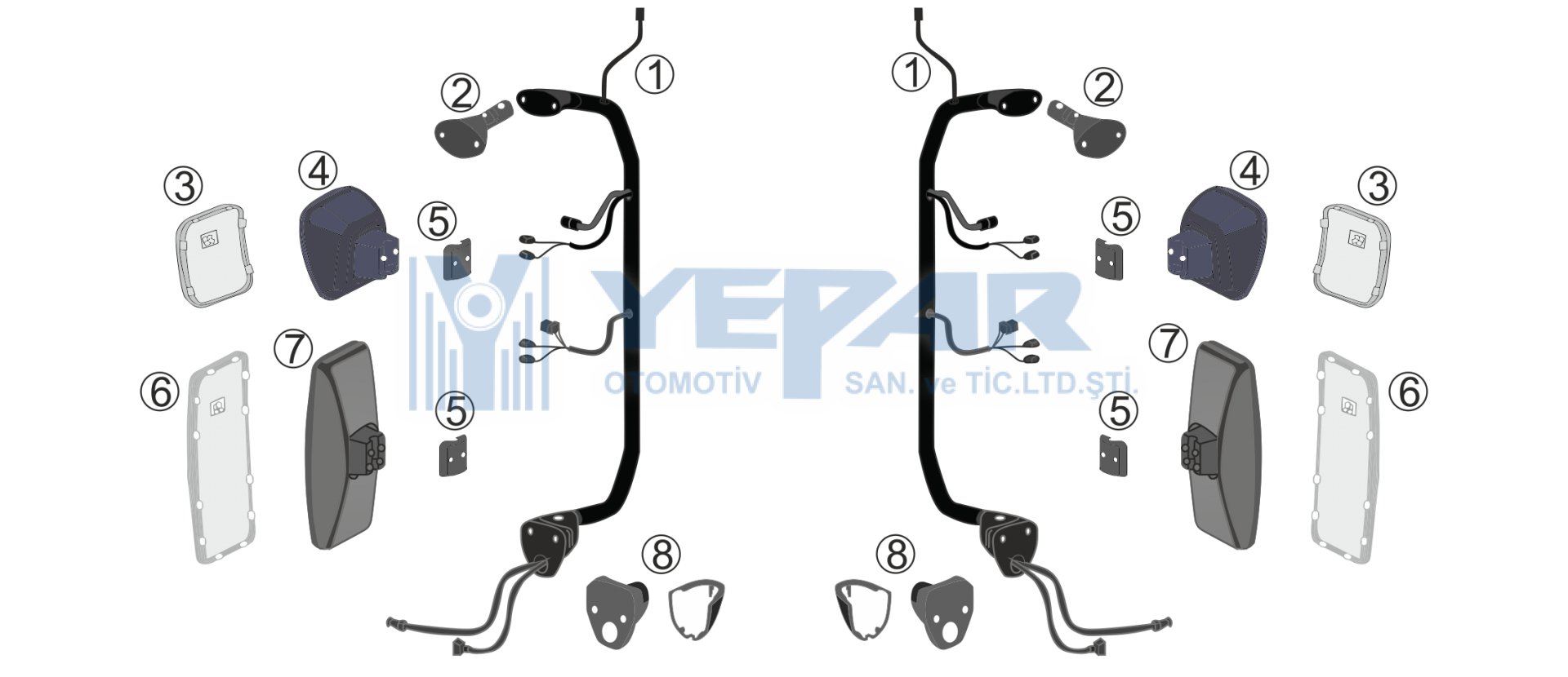 MIRROR ARM MP2   - YPR-K070