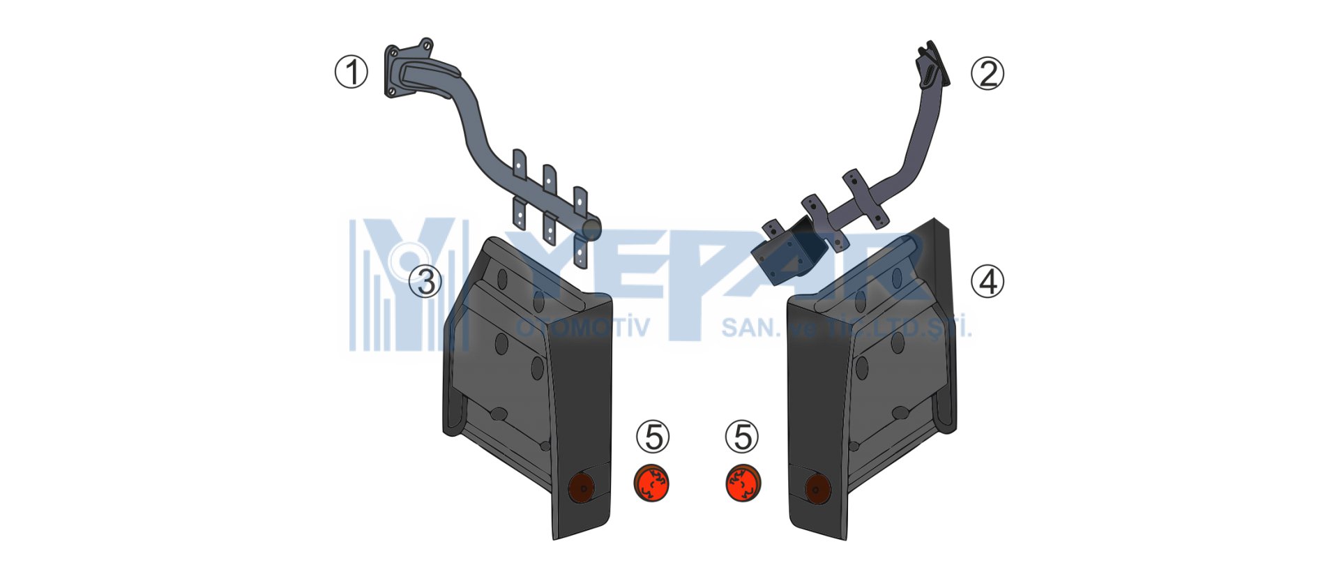 FRONT MUDGUARD ACTROS MP1  - YPR-K056