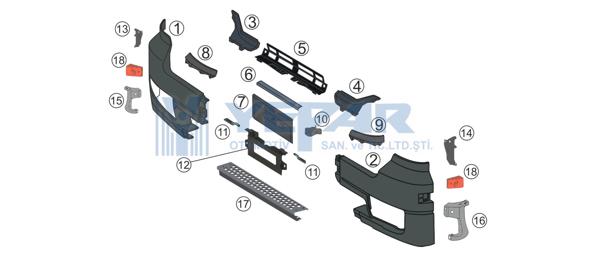 TAMPON ACTROS MP1  - YPR-K063