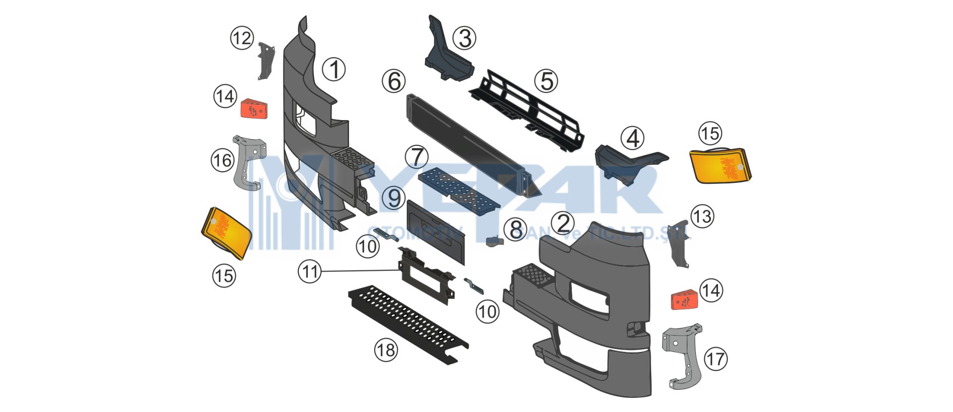 TAMPON ACTROS MP1 MEGA  - YPR-K064