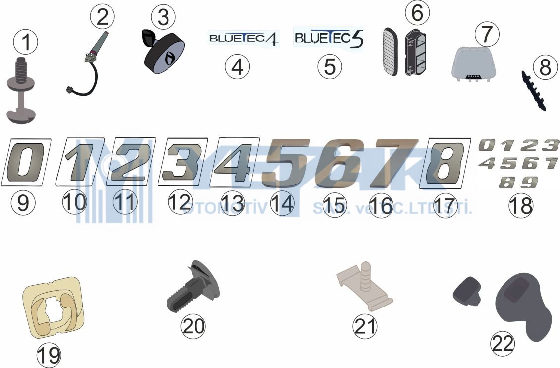 NUMBERS AND CABIN INSIDE   - YPR-K041