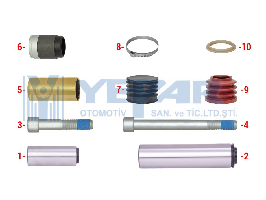 CALIPER GUIDES & SEALS REPAIR KIT  - YPR-11050