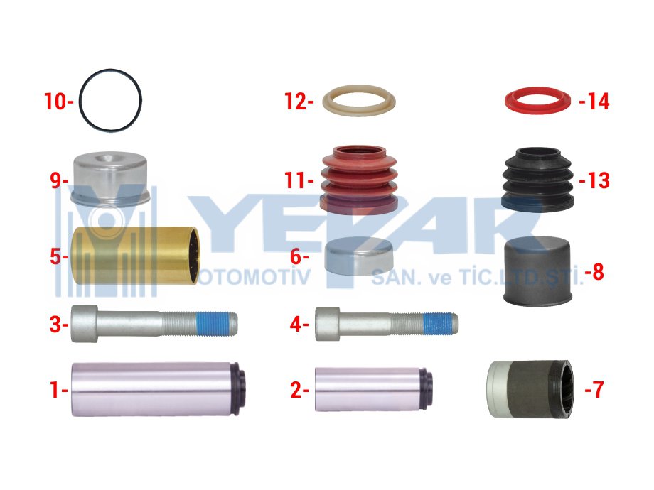 CALIPER GUIDES & SEALS REPAIR KIT  - YPR-11061