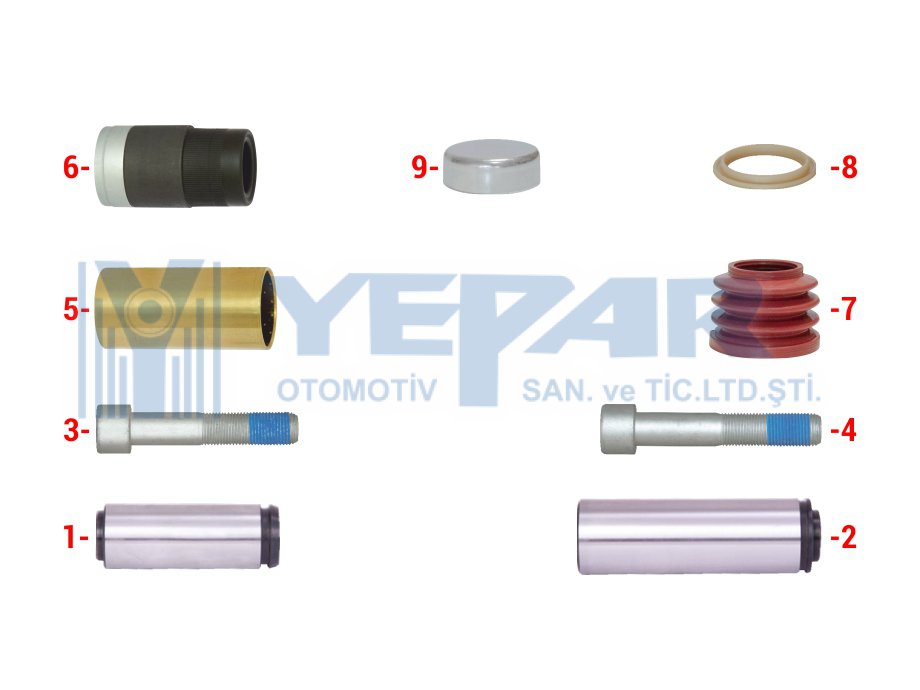 CALIPER GUIDES & SEALS REPAIR KIT  - YPR-11080