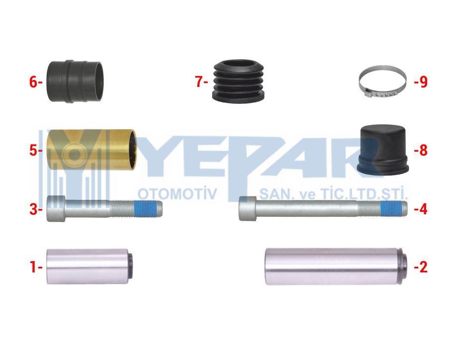 CALIPER GUIDES & SEALS REPAIR KIT  - YPR-11083