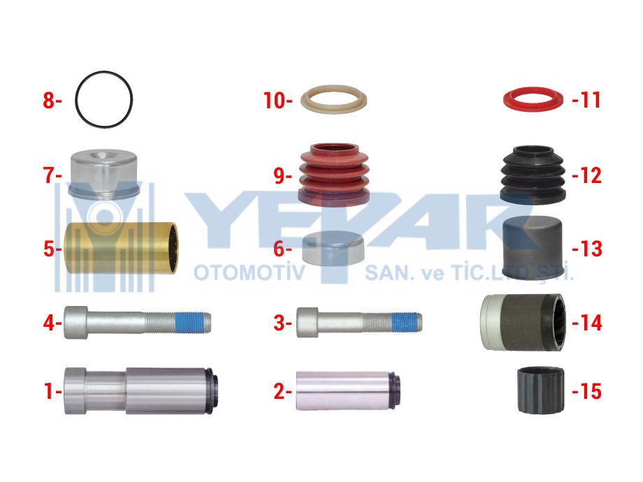 CALIPER GUIDES & SEALS REPAIR KIT  - YPR-11092