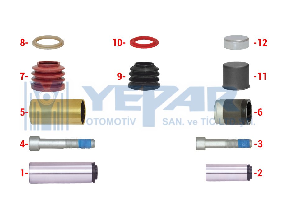 CALIPER GUIDES & SEALS REPAIR KIT  - YPR-11093