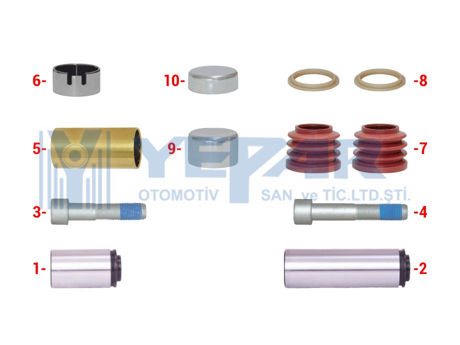 CALIPER GUIDES & SEALS REPAIR KIT  - YPR-11164