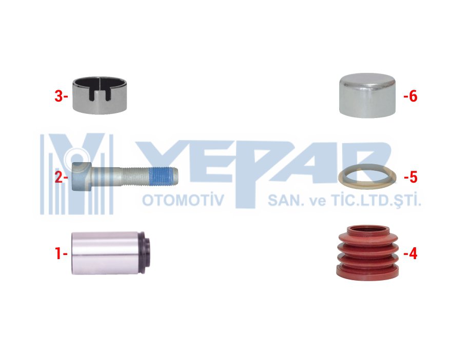 CALIPER GUIDE & SEALS REPAIR KIT  - YPR-11165