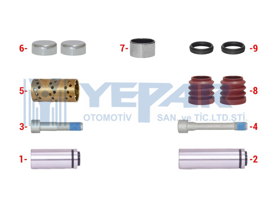 CALIPER GUIDES & SEALS REPAIR KIT  - YPR-11173